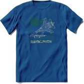 SU-35 Vliegtuig T-Shirt | Unisex leger Kleding | Dames - Heren Straaljager shirt | Army F16 | Grappig bouwpakket Cadeau | - Donker Blauw - S