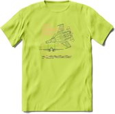 SU-33 Vliegtuig T-Shirt | Unisex leger Kleding | Dames - Heren Straaljager shirt | Army F16 | Grappig bouwpakket Cadeau | - Groen - S