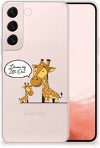 Trendy Telefoonhoesjes Geschikt voor Samsung Galaxy S22 Smartphone Hoesje Doorzichtig Giraffe