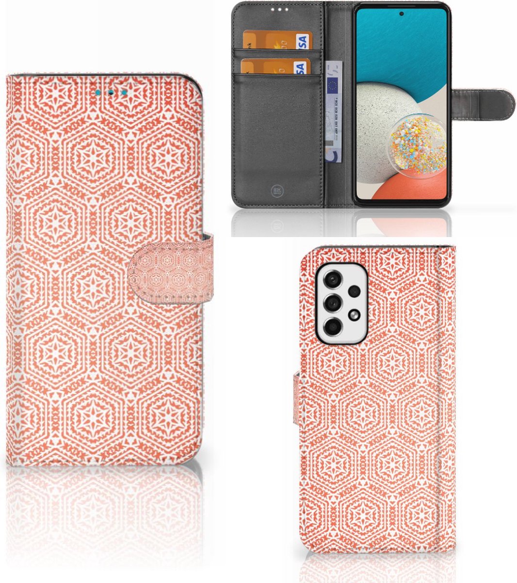 Samsung Galaxy A53 Telefoon Hoesje Pattern Orange