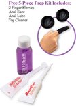 Gratis 5-delige prep kit met vingel sleeves, Anal Eaze, Anal Lube en toy cleaner.
