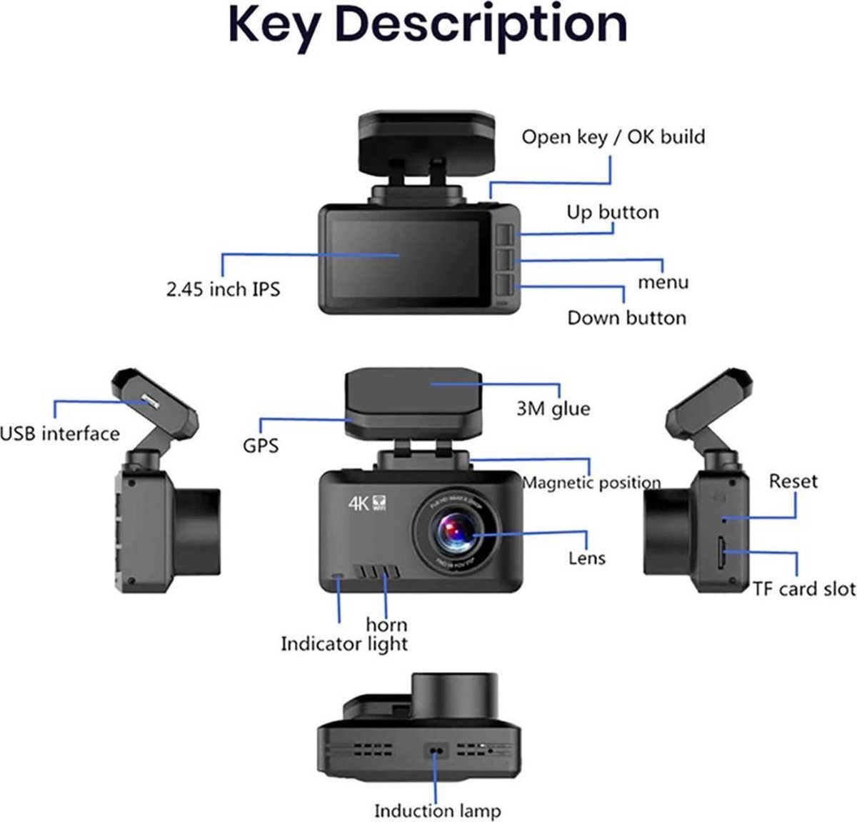 DrPhone Dashcam D07-C - 4K Ultra HD Dashcam – Parkeermonitor – Lens: SONY IMX 307 - G-Sensor Kijkhoek van 170 ° - Dashboard Camera met Nachtzicht – Wifi + Applicatie + 128 Micro SD – foto 7