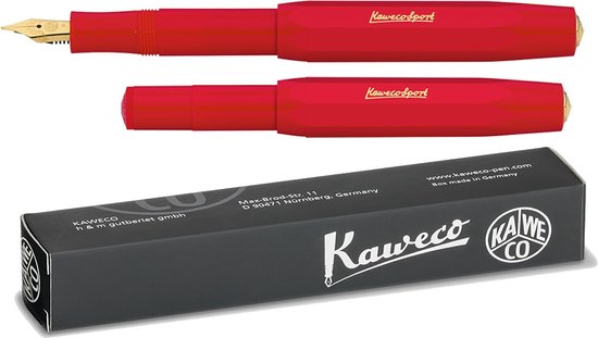 Kaweco Cadeau 1 (5 pièces) Stylo Plume Sport Classic Rouge Stylo Plume - Large
