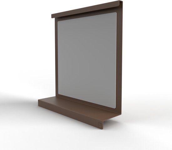 Spiegel Murano | Small | Bruin | Wandspiegel | Metaal | Strak Design | Modern