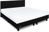 Beddenleeuw Boxspring Bed Nora - 140x210 - Incl. Hoofdbord + Matras - Zwart Stof