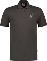 Security Kleding ART. NR. 201003 / POLOSHIRT DARK GREY heren, bedrukt met V-tje en SECURITY. Maat 2XL.