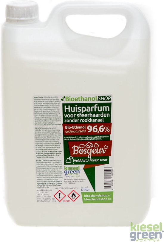 Premium - Bio éthanol au parfum de forêt - Bioéthanol - 100% biocarburant -  (5 litres) | bol