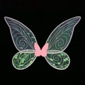 Vlinders Fairy Vleugels -Organza Engelenvleugels -Meisjes Fairy Vleugels - Prinses Vlinder Kostuum Vleugels Voor Kerst Halloween -Dress Up Verjaardagsfeest-Cadeau-L roze