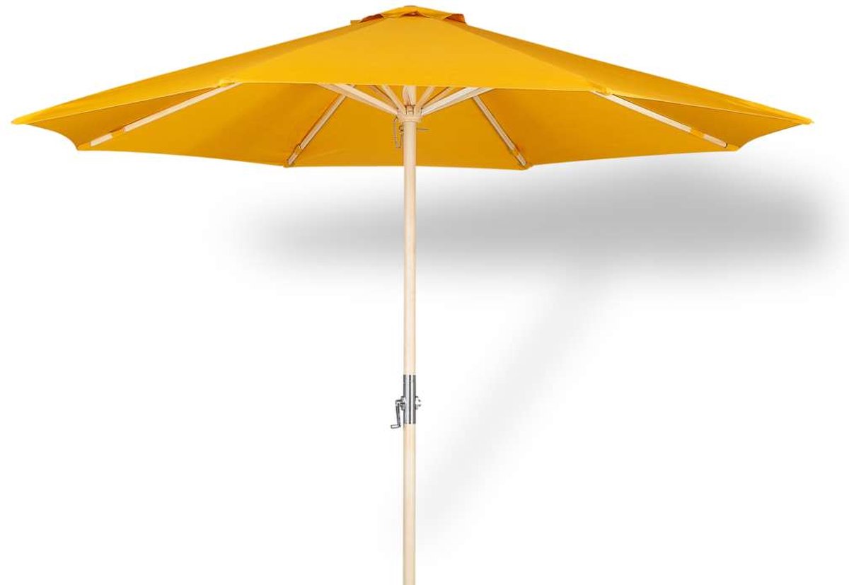 Lanterfant® Parasol Lucas – Houten parasol – 300 cm – Oker