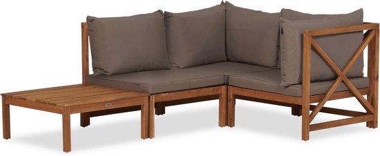 Lanterfant® Loungeset Suus - Hardhout - Taupe