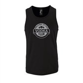 Zwarte Tanktop sportshirt met "Member of the Vodka club" Print Zilver Size XXXL
