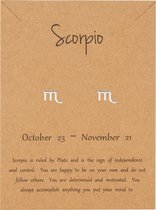 Bixorp Stars Schorpioen / Scorpio Oorbellen Zilverkleurig Sterrenbeeld - Zodiac Oorknopjes