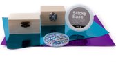 Knutselen schatkistje juwelenkistje creatief diy sticky base workshop hout opbergkistje creatief holografische glitters aluminium cadeau kinderfeest knutselpakket diy