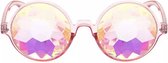 Caleidoscoop Bril - Spacebril - Festival Bril - Unisex - Roze