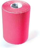 6x PREMIUM kinesiologietape, elastische kwaliteitsbandage / 100% geweven katoen / waterafstotend / rollengte 5 m, breedte 10 cm, kleur: roze