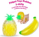 Fidget Toys pakket onder de 15 euro - Stressbal Ananas - Stressbal Banaan - Voor de hand - Kinderen