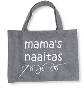 Mama's naaitas - Licht Grijze Vilten tas A3 - Cadeautje Voor Mama - Shopper Van Vilt - Licht Grijze Vilten Tas Met Hengsels A3 Formaat