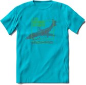 F-101 Vliegtuig T-Shirt | Unisex leger Kleding | Dames - Heren Straaljager shirt | Army F16 | Grappig bouwpakket Cadeau | - Blauw - XL