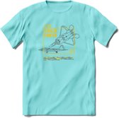 F-22 Vliegtuig T-Shirt | Unisex leger Kleding | Dames - Heren Straaljager shirt | Army F16 | Grappig bouwpakket Cadeau | - Licht Blauw - L