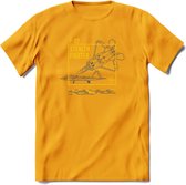 F-22 Vliegtuig T-Shirt | Unisex leger Kleding | Dames - Heren Straaljager shirt | Army F16 | Grappig bouwpakket Cadeau | - Geel - XL