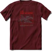A-10 Warthog Vliegtuig T-Shirt | Unisex leger Kleding | Dames - Heren Straaljager shirt | Army F16 | Grappig bouwpakket Cadeau | - Burgundy - XXL