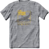 F-101 Vliegtuig T-Shirt | Unisex leger Kleding | Dames - Heren Straaljager shirt | Army F16 | Grappig bouwpakket Cadeau | - Donker Grijs - Gemaleerd - 3XL