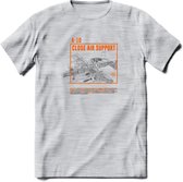 A-10 Warthog Vliegtuig T-Shirt | Unisex leger Kleding | Dames - Heren Straaljager shirt | Army F16 | Grappig bouwpakket Cadeau | - Licht Grijs - Gemaleerd - 3XL