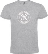 Grijs T-shirt ‘New York Yankees’ Wit Maat L