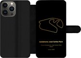 Bookcase Geschikt voor iPhone 13 Pro Max telefoonhoesje - Brazilië - F1 - Circuit - Met vakjes - Wallet case met magneetsluiting - Cadeau voor man