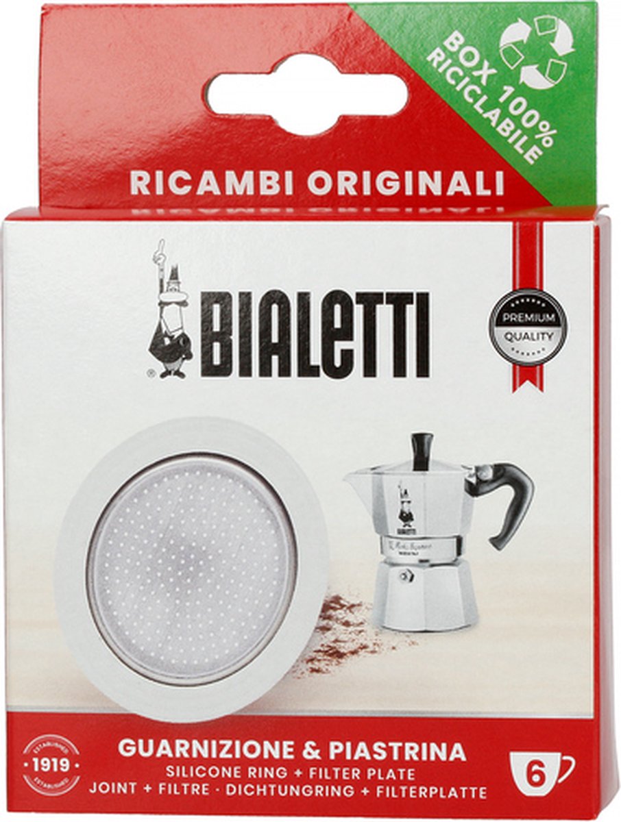 Bialetti Seal + Sieve for Bialetti 6tz (zeef + rubber ring)