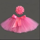 tutu set - donker roze baby 6-12maanden