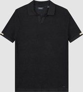 Polo Knitted Polo s/s Fine Structure Melange Black