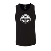 Zwarte Tanktop sportshirt met "Member of the Whiskey club" Print Wit Size M