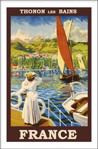 Walljar - Thonon Les Bains - Muurdecoratie - Poster met lijst