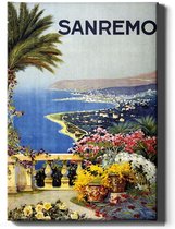 Walljar - Sanremo - Muurdecoratie - Canvas schilderij