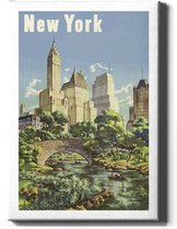 Walljar - New York - Muurdecoratie - Canvas schilderij