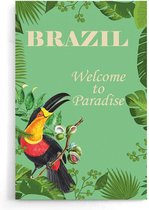 Walljar - Brazilië Paradijs - Muurdecoratie - Poster