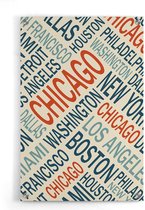 Walljar - Chicago Woord - Muurdecoratie - Plexiglas schilderij