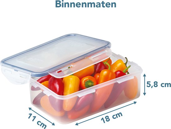 Contenants pour aliments frais Lock & Lock - Lot de 3 pièces - 1 litre - Transparent