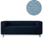Milos - Lichtblauw - 190cm tot 230cm - Hoes voor hoge arm zoals de Klippan bank van Ikea