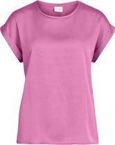 VILA VIELLETTE S/S SATIN TOP/SU - FAV Dames T-shirt - Maat 36