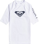 Roxy - UV Rashguard voor meisjes - Whole Hearted - Korte mouw - Bright White - maat 152cm