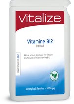 Vitalize B12 Energie 200 tabletten - Draagt bij aan extra energie bij vermoeidheid en moeheid - Is goed voor het concentratievermogen, het geheugen en de leerprestaties