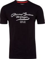 McGregor T-shirt Zwart Heren| 100% Katoen | Ronde Hals | Maat XL | McGregor New York | Logo op de borst American SportsWear