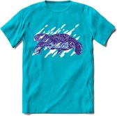 Dieren T-Shirt | Schildpad shirt Heren / Dames | Wildlife Turtle cadeau - Blauw - S