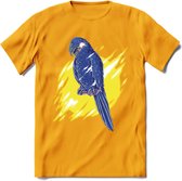 Dieren T-Shirt | Papegaai shirt Heren / Dames | Wildlife parrot cadeau - Geel - 3XL