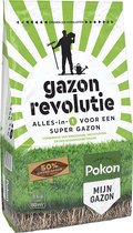 Pokon Gazon Revolutie - 4kg - Gazonmest / Graszaad / Bodemverbeteraar - Geschikt voor 80m² - Binnen 15 dagen resultaat
