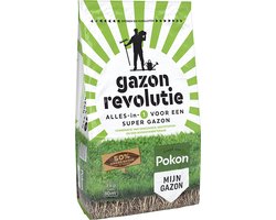 Pokon Gazon Revolutie 4kg - Gazonmest - Graszaad - Bodemverbeteraar - Voor 80m² - Resultaat Binnen 15 Dagen
