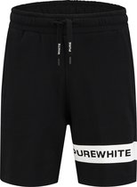 Purewhite -  Heren Regular Fit    Korte Broek  - Zwart - Maat XS