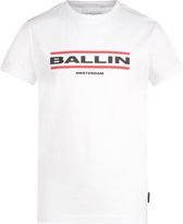 Ballin Amsterdam -  Jongens Slim Fit    T-shirt  - Wit - Maat 176